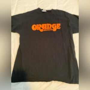 Orange Graphic Black T-Shirt